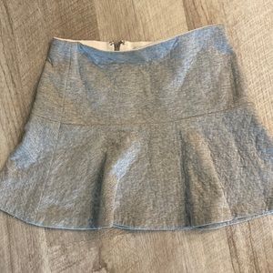 Gray sweat flared mini skirt
